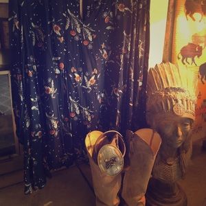 Black Long Sleeve Dress with Floral Print